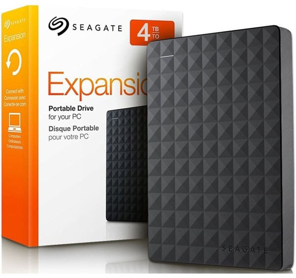 External Seagate 4TB HDD Expansion Portable Drive.