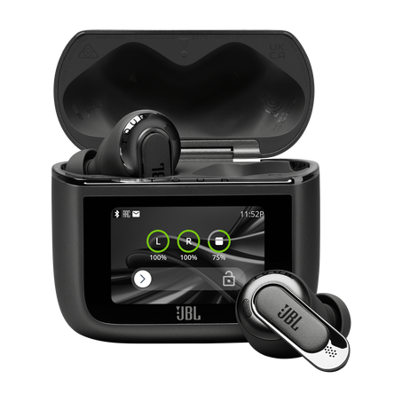 JBL Tour Pro 3 Wireless Earbuds with Bluetooth, Built-in Battery and 40h Playback, Charging Case, Noise Cancelling and JBL Spatial 360 with Head Tracking Function, Black.