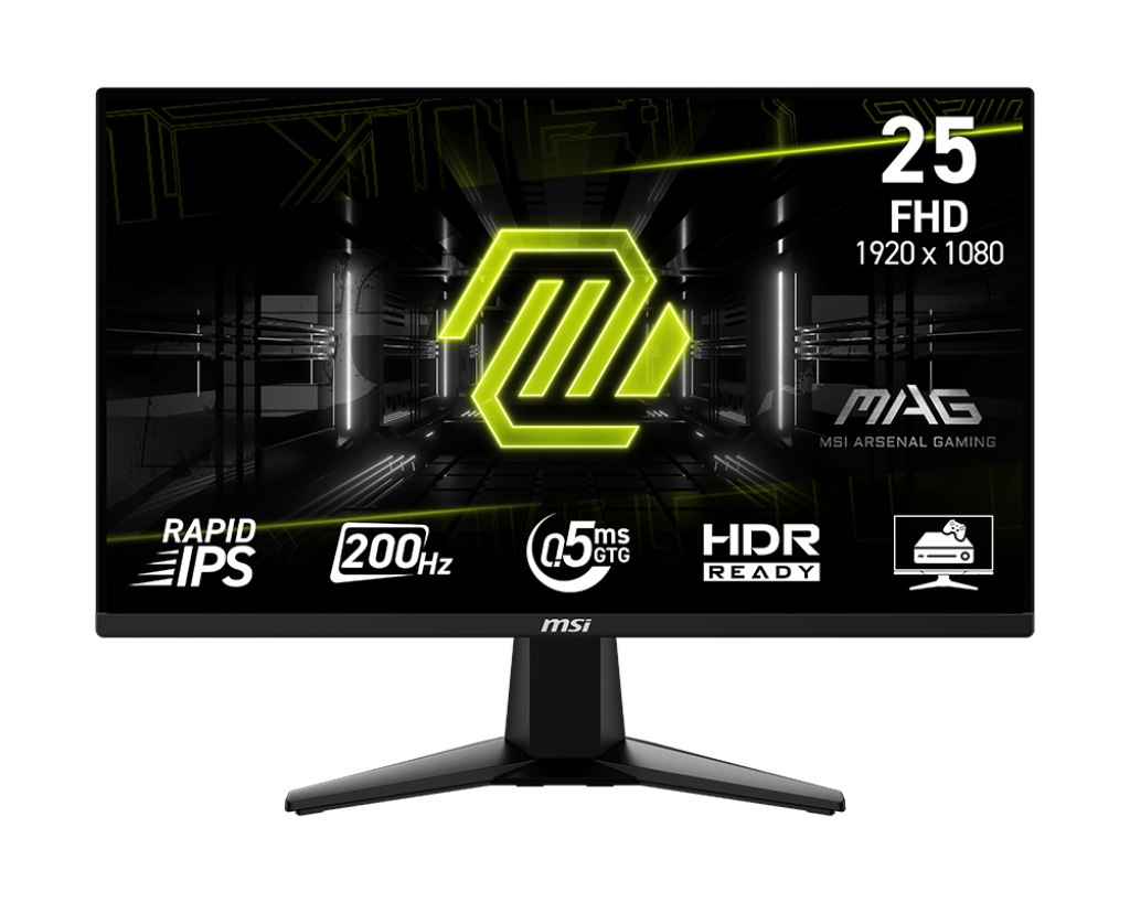 MSI MAG 255F E20 24.5″ FHD (1920 x 1080) 200Hz, 0.5ms, Flat Gaming Monitor.