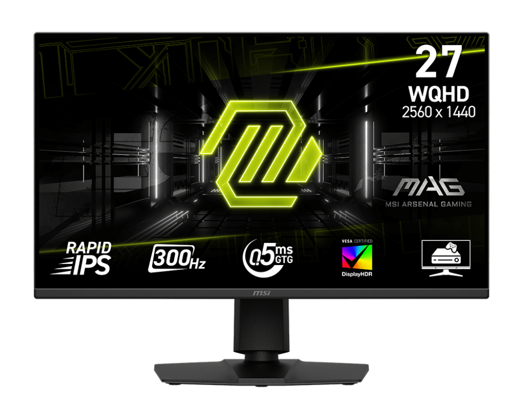 MSI MAG 275QPF X30 27" 2K Gaming Monitor, 2560 x 1440 (WQHD), 0.5ms Response Time, 300Hz,Display Port, HDMI, BLACK.