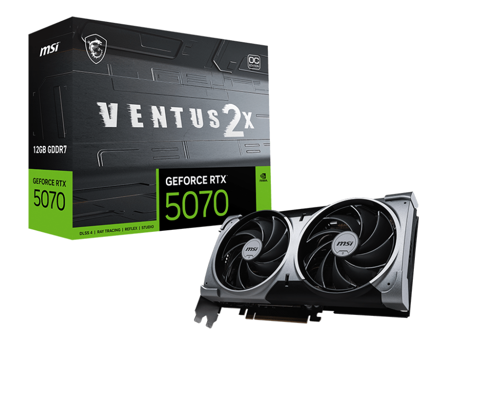 MSI GeForce RTX™ 5070 12G VENTUS 2X OC.
