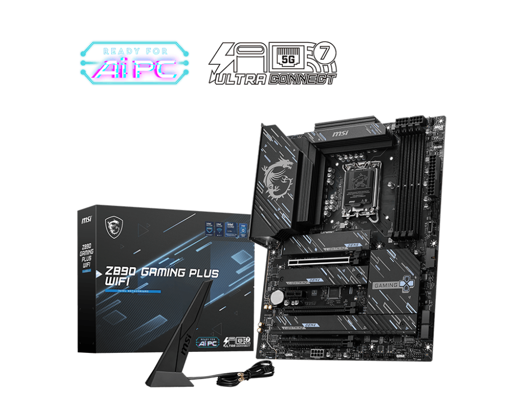 MSI Z890 Gaming Plus WiFi DDR5 Gaming Motherboard.