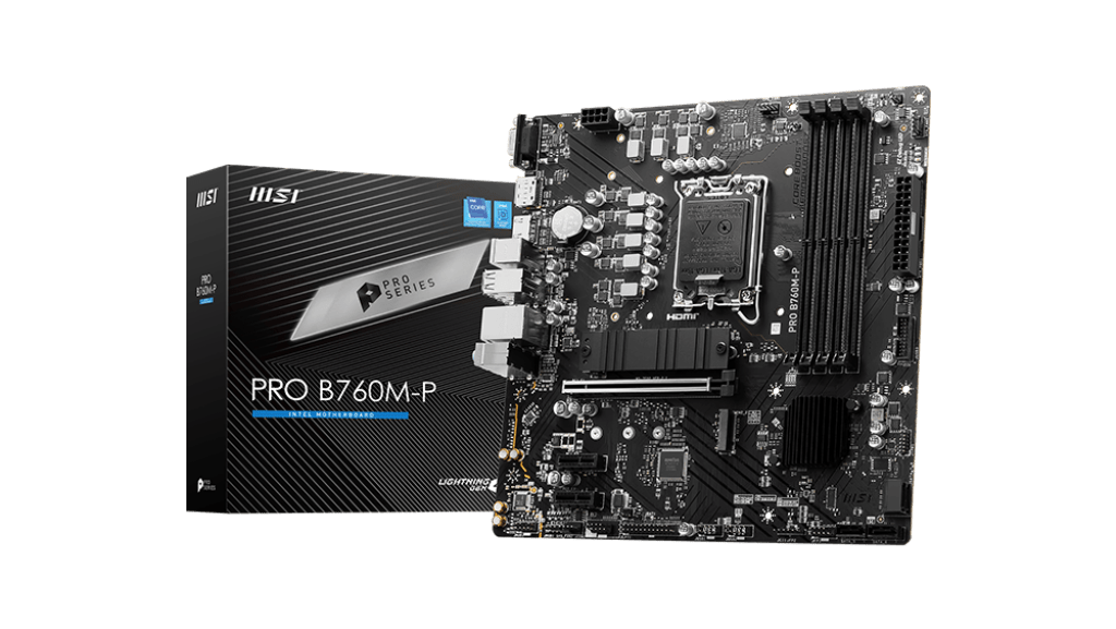 MSI PRO B760M-P DDR5 MOTHERBOARD .