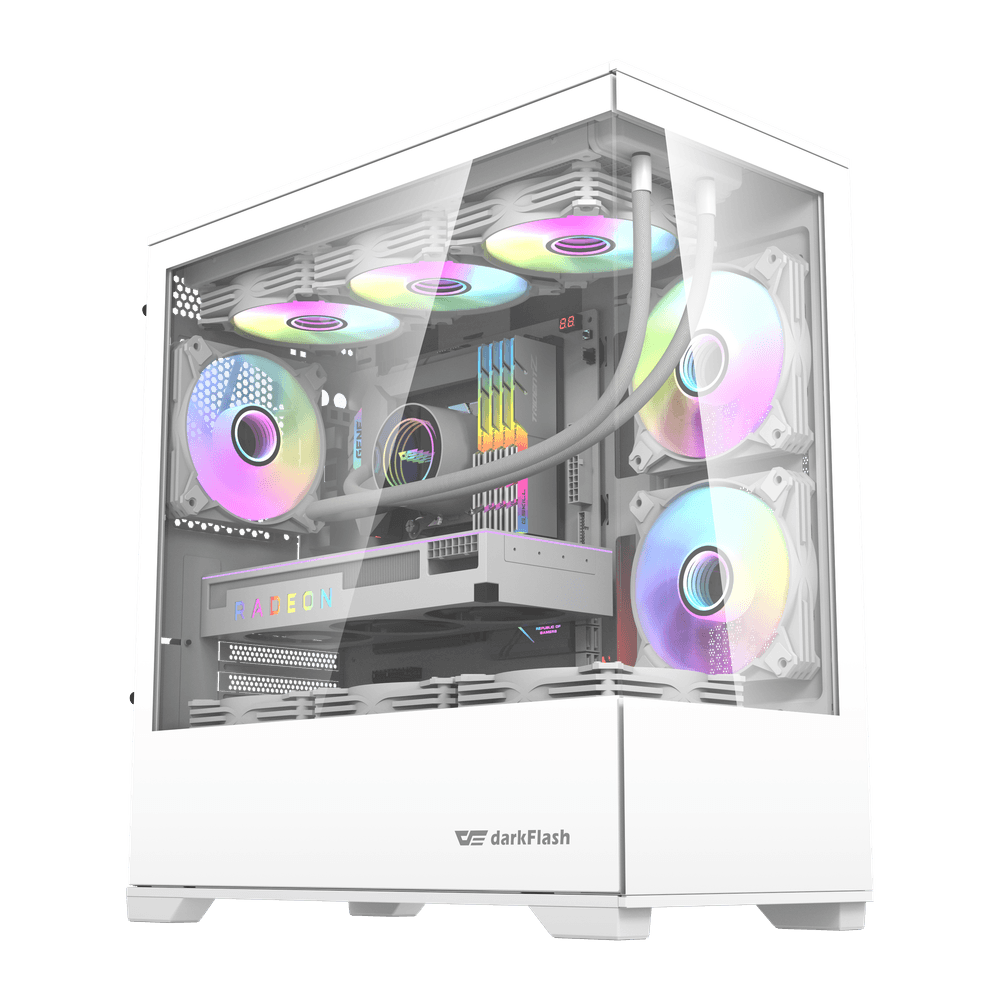 DarkFlash DK415P M-ATX PC Case, WHITE.
