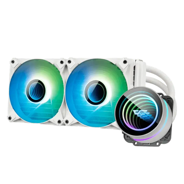 Darkflash Twister DX240 V2.6 Liquid CPU Cooler - WHITE .