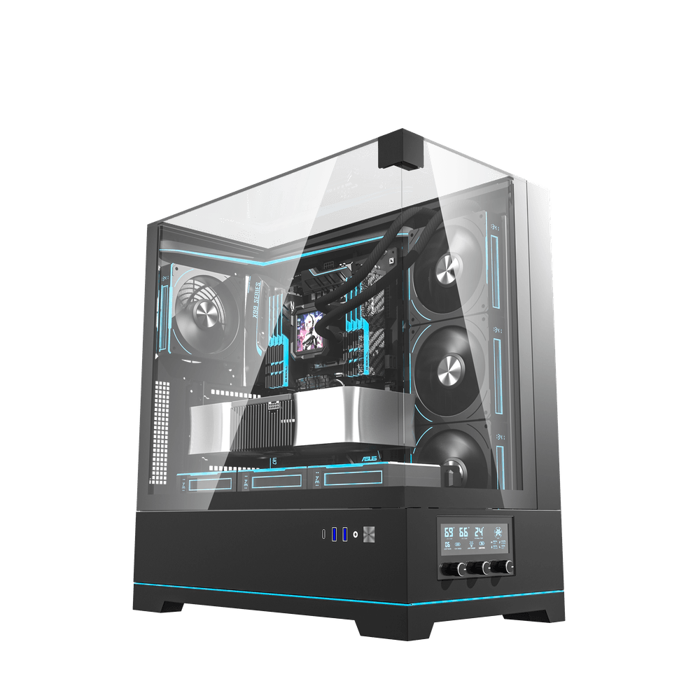 DarkFlash DY450 Pro ATX PC Case, BLACK .