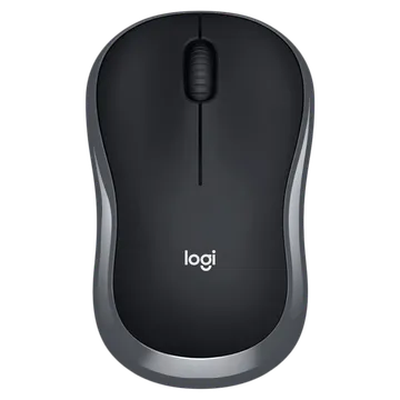 Logitech M186 Wireless Optical Mouse (1000 DPI, Smooth Cursor Control), Black.