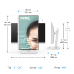 BENQ GW2790QT 27-Inch IPS Monitor, 2560x1440 Resolution, 75Hz Refresh Rate, 5ms Response Time, USB-C, Ultra-Slim Design, White