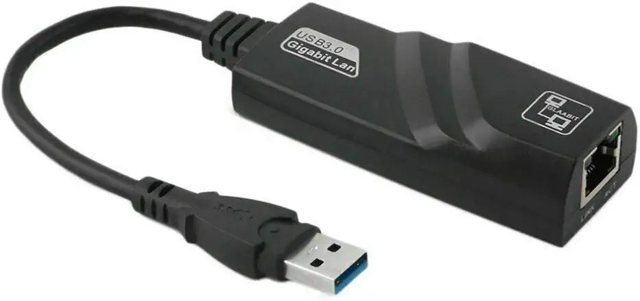 USB 3.0 Gigabit Ethernet RJ45 LAN Network.