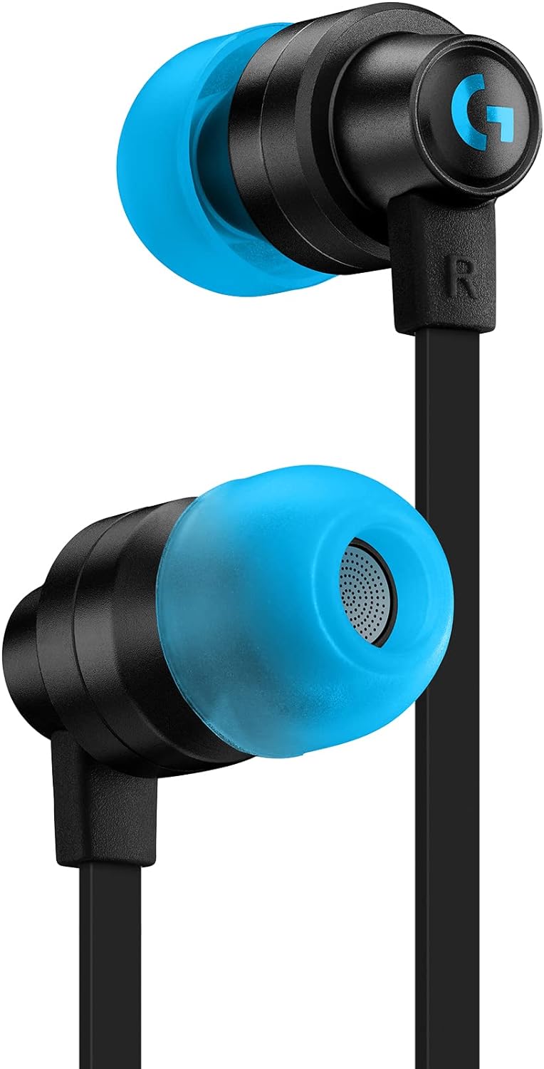 Logitech Gaming Earphones with dual audio drivers, in-line mic and volume control