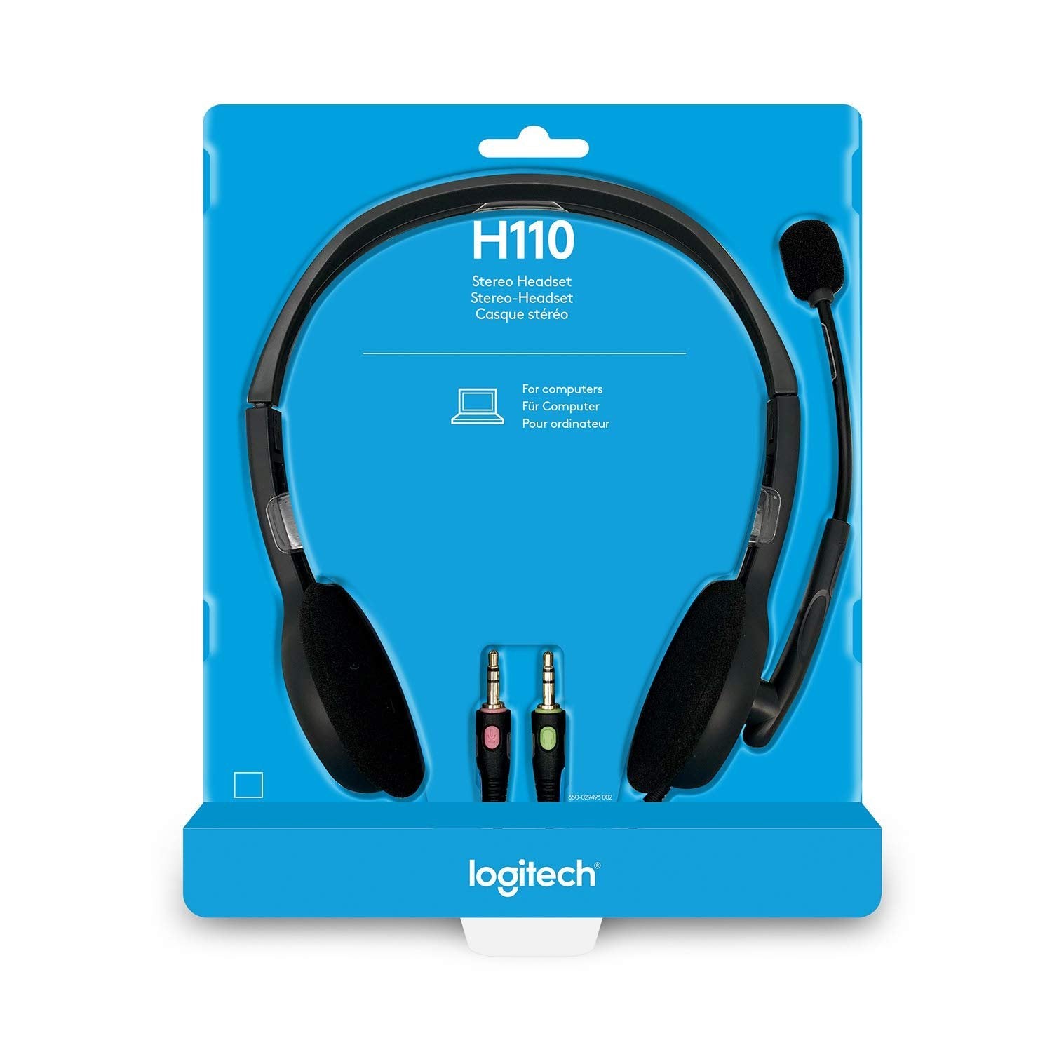 Logitech H110 Wired Headset 3.5-Mm Dual Audio Jack .