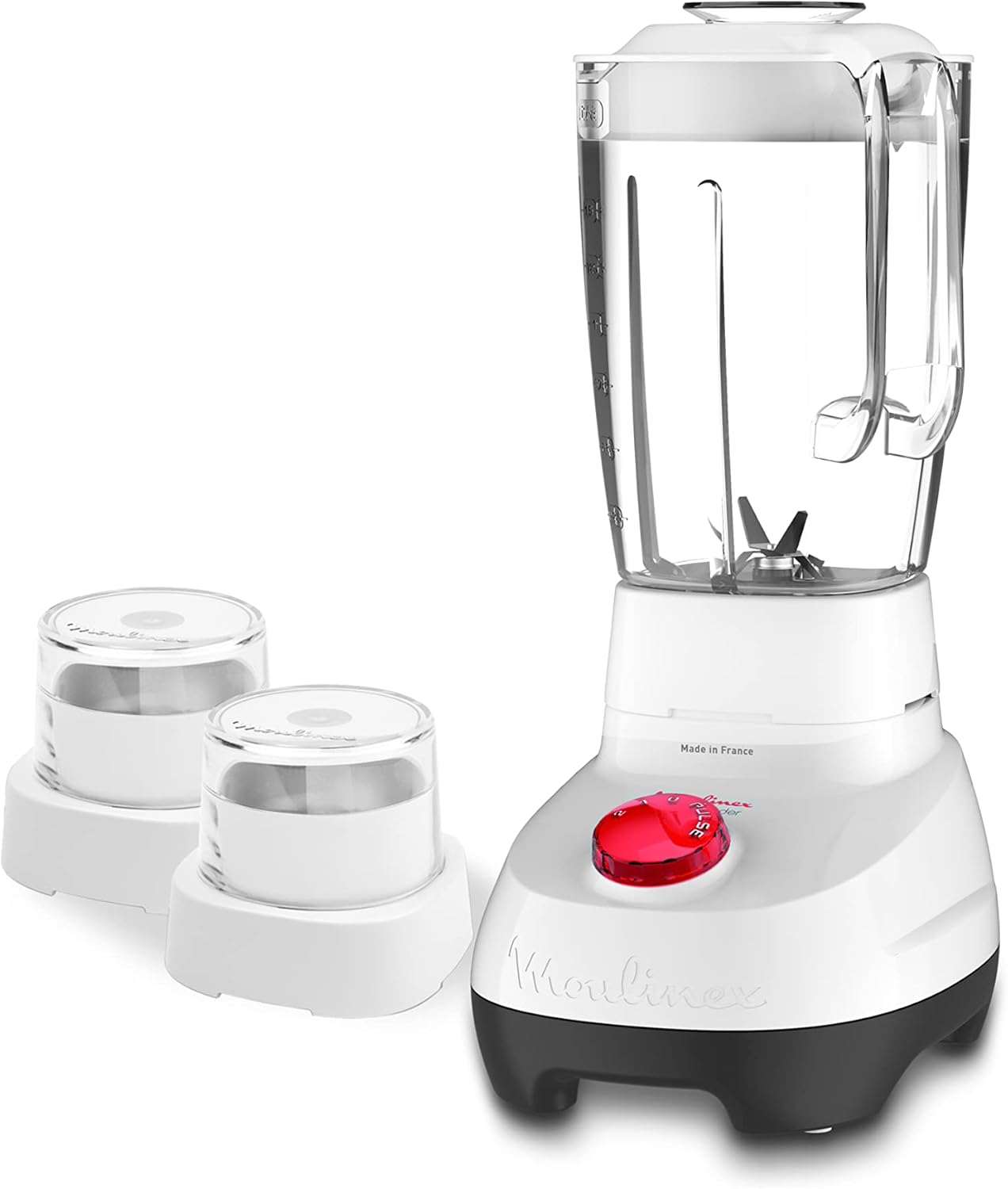 Moulinex super blender with grinder and grater, 2 liter, 700 watt, white - lm207125 (international warranty)