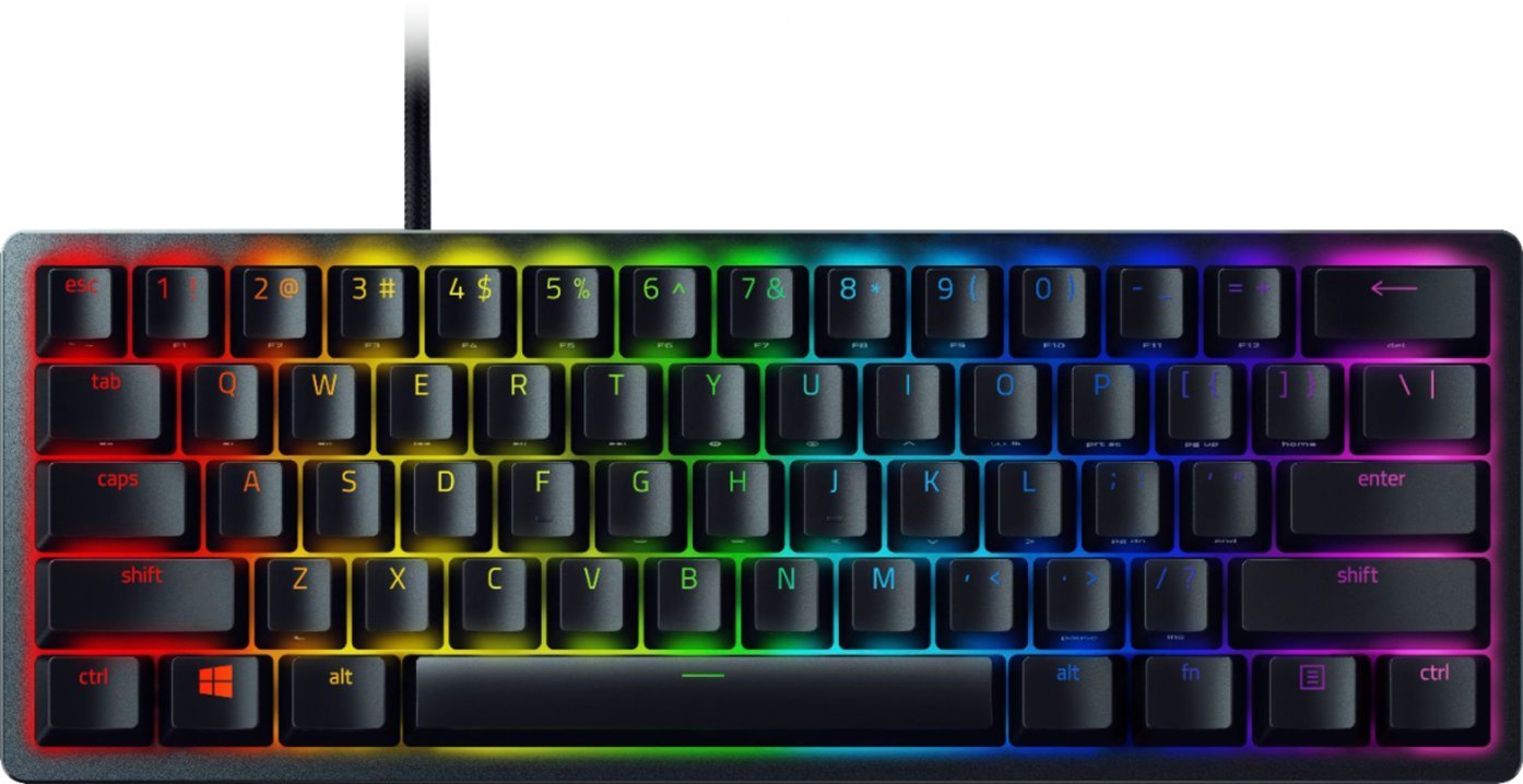 RAZER HUNTSMAN MINI 60% Gaming Keyboard RED SWITCH .