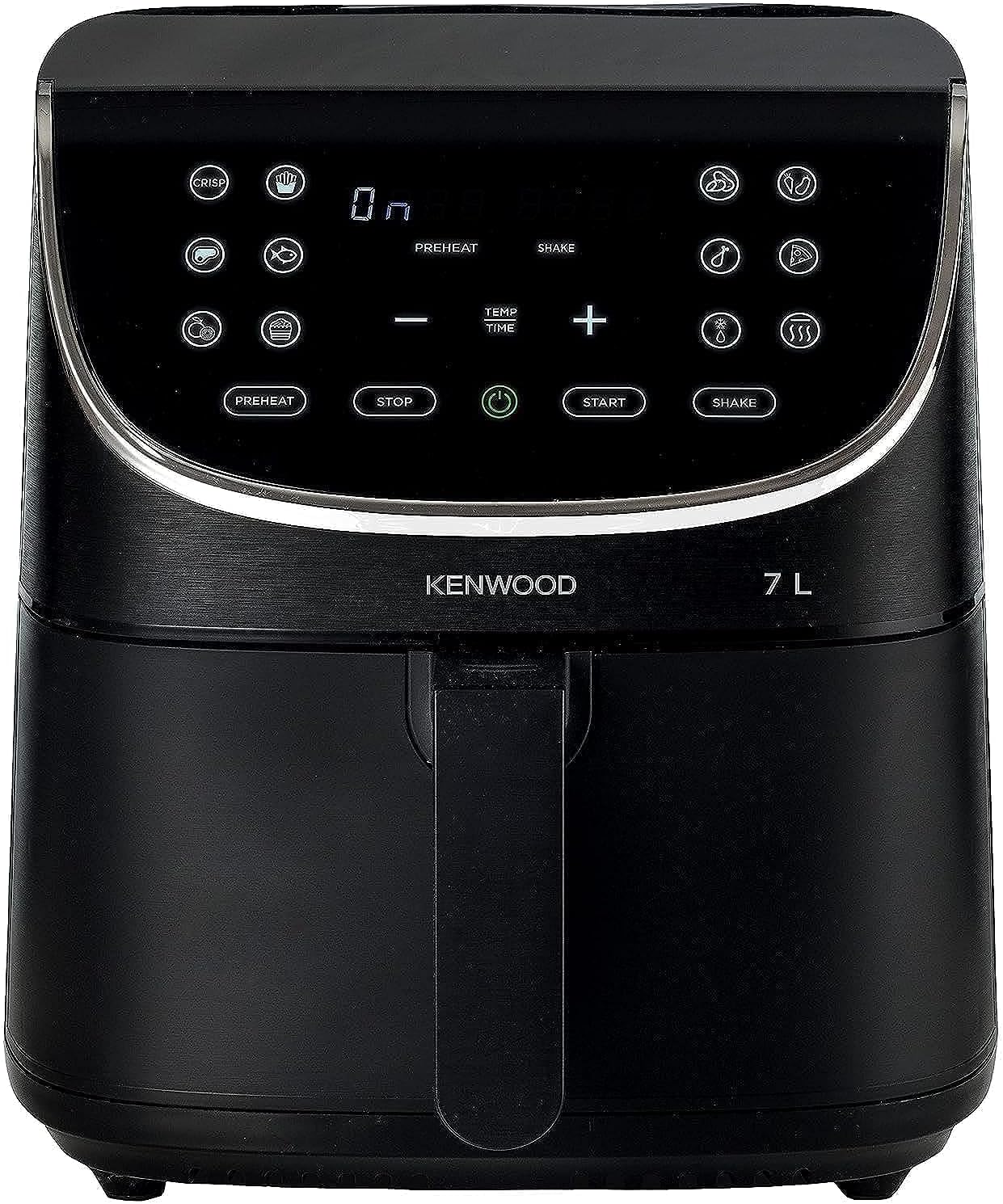 KENWOOD Digital Air Fryer XXXL 7L 2.8KG 1800W with Max Crisp Function, Recipe Book, Rapid Hot Air Circulation for Frying, Grilling, Broiling, Roasting, Baking and Toasting HFP80