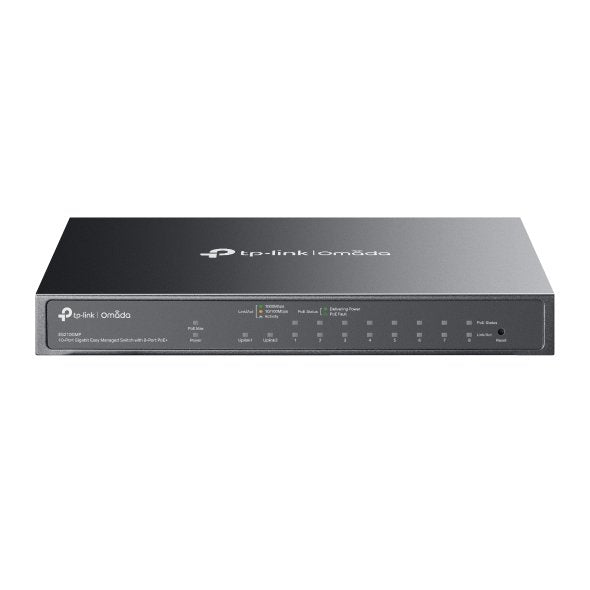 TP-LINK Omada 10-Port Gigabit Easy Managed Switch with 8-Port PoE+ (ES210GMP).