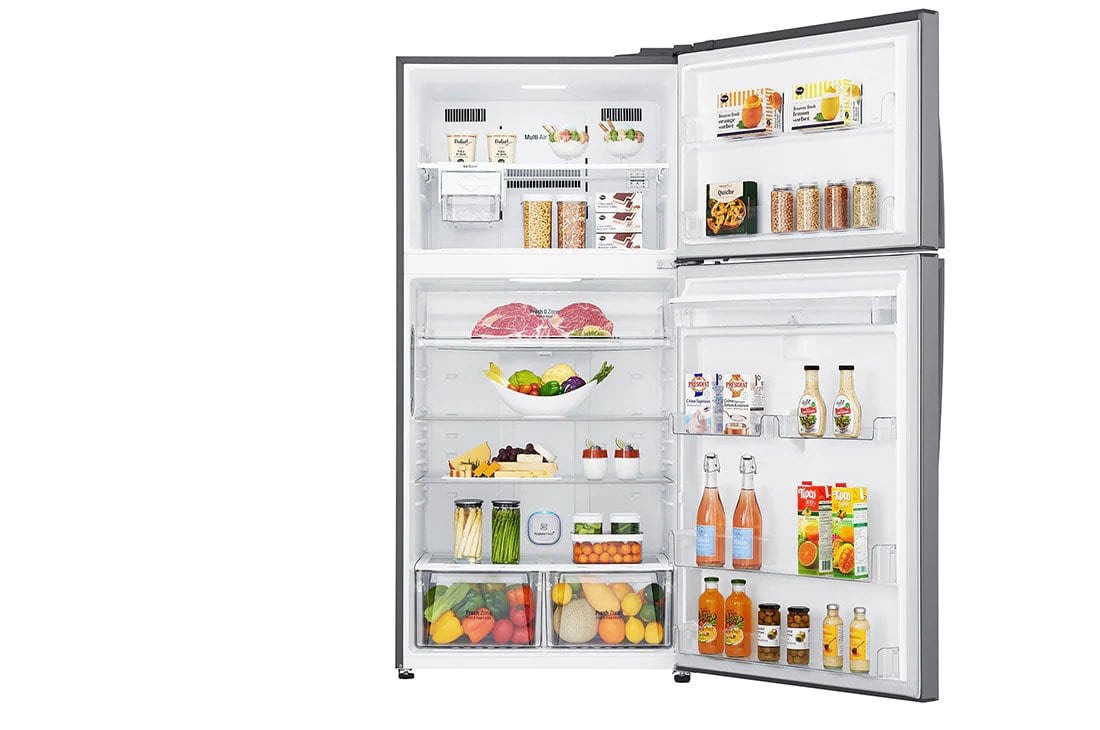 LG 2 DOORS STAINLESS - 592(L) | Top Freezer Refrigerator | Inverter Linear Compressor | Smart ThinQ™| Door Cooling+™