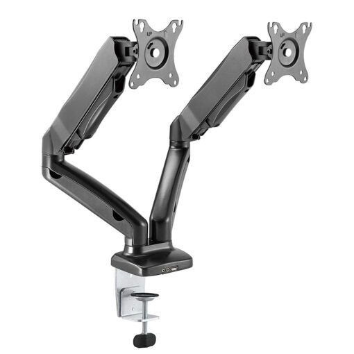 MICRON MCR-MSE02 Dual Computer Desk Monitor Stand Monitor Arm, 17-34″ Inch, 360 Rotation .