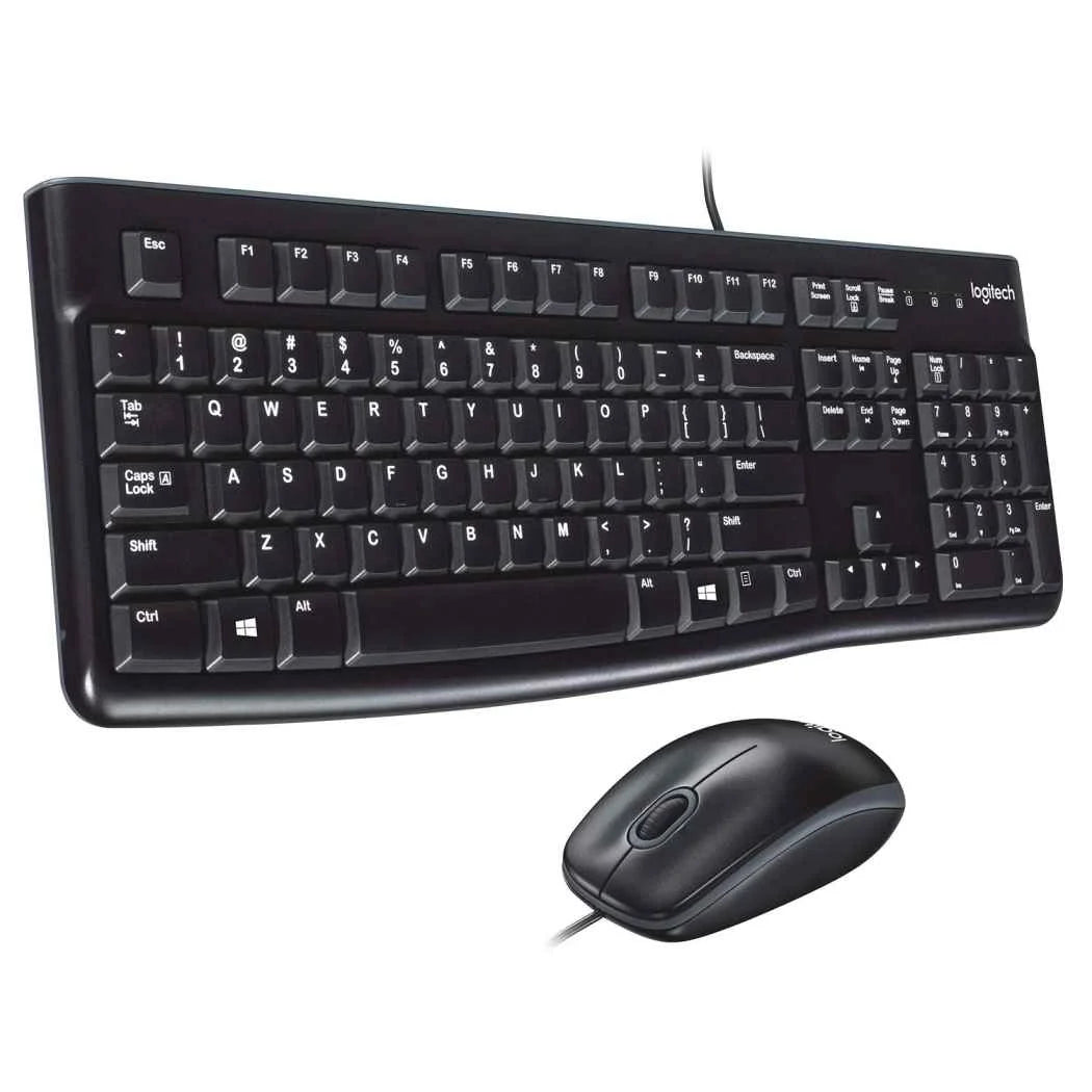 Logitech MK120 Wired Keyboard And Mouse Combo.