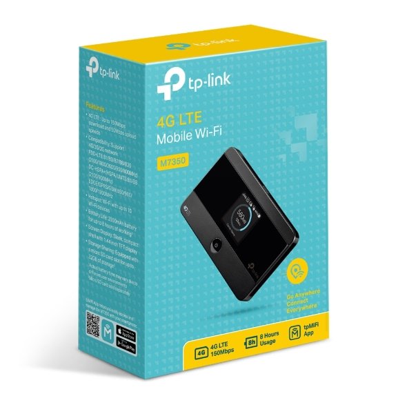 TP-Link M7350 4G LTE MiFi, Portable Travel Wi-Fi, Hotspot .