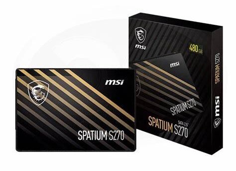 MSI SPATIUM S270 SATA 2.5 480GB SSD .
