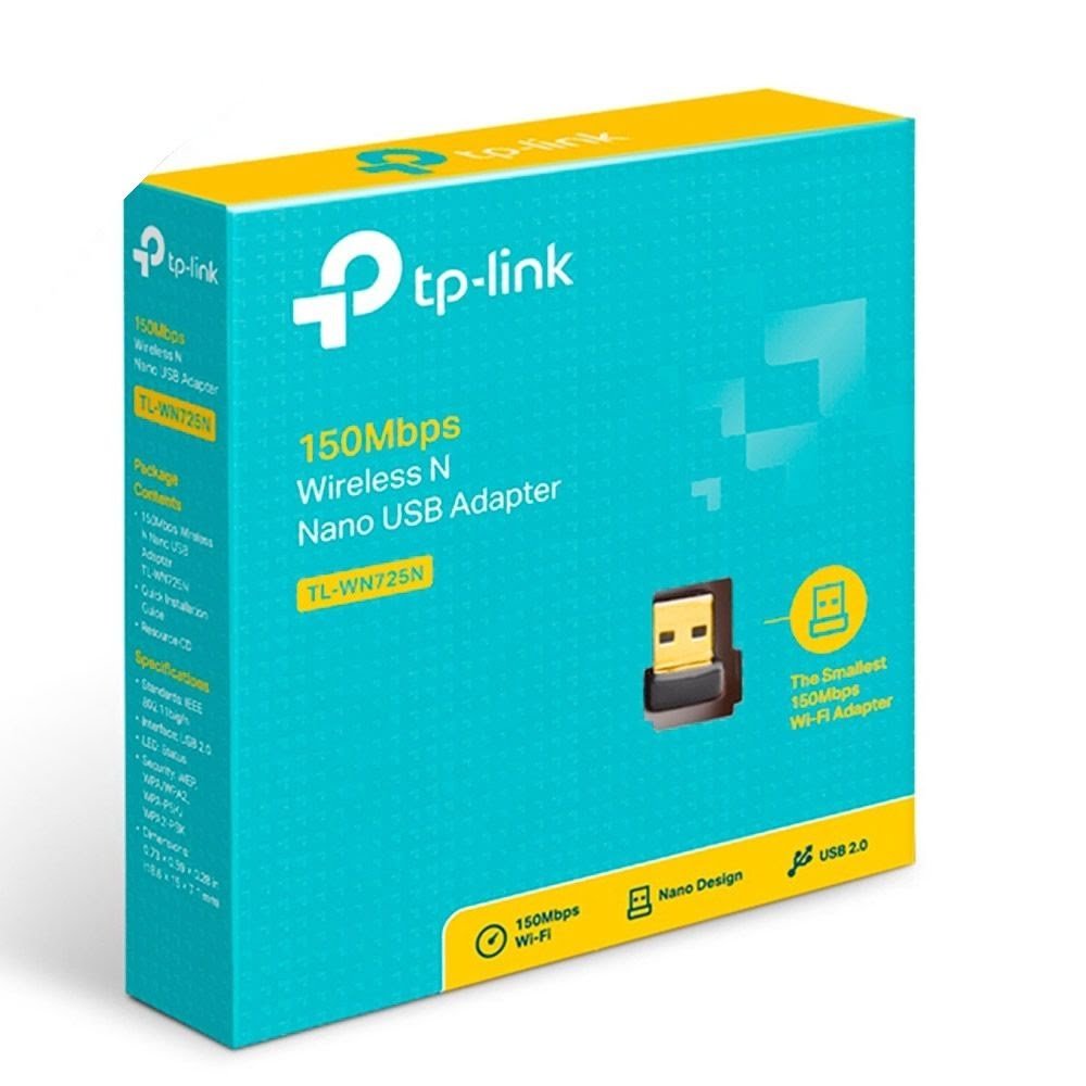 TP-LINK 150Mbps Wireless N Nano USB Adapter (TL-WN725N).