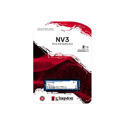 Kingston NV3 M.2 2280 2TB PCIe 4.0 x4 NVMe 6000MB/S Internal SSD.