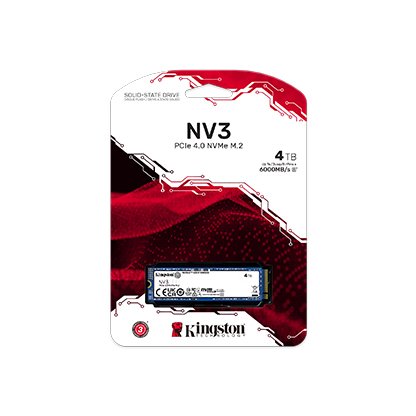 Kingston NV3 M.2 2280 4TB PCIe 4.0 x4 NVMe 6000MB/S Internal SSD.