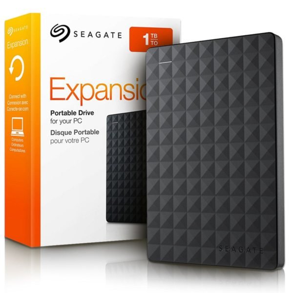 External Seagate 1TB HDD Expansion Portable Drive.