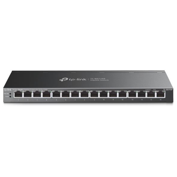 TP-Link 16-Port Gigabit Desktop Switch with 16-Port PoE+.