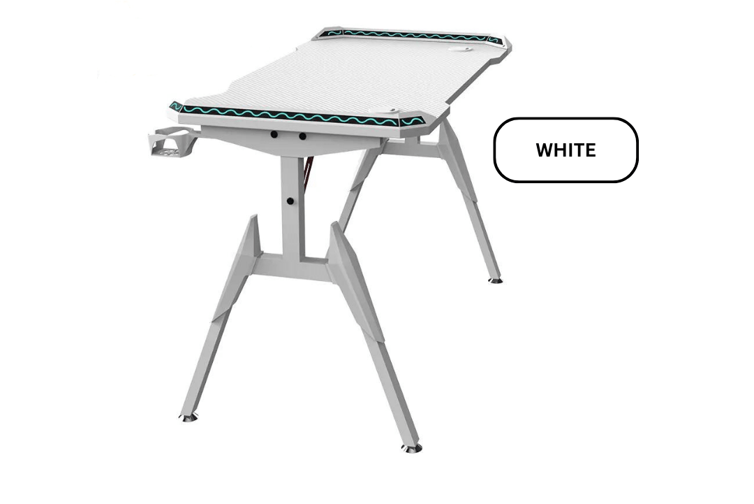 Gaming Desk RGB 120x60x72cm, White .