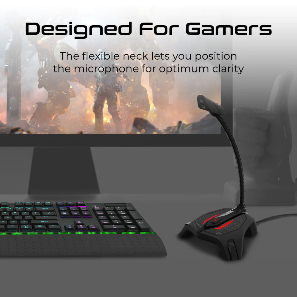 Vertux -Streamer-2 - Omni-Directional Distortion Free Gaming Microphone