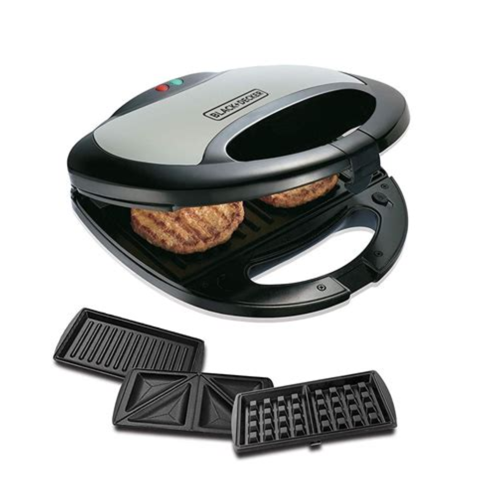 Black & Decker - 3 In 1 Grill, Waffle - 780W