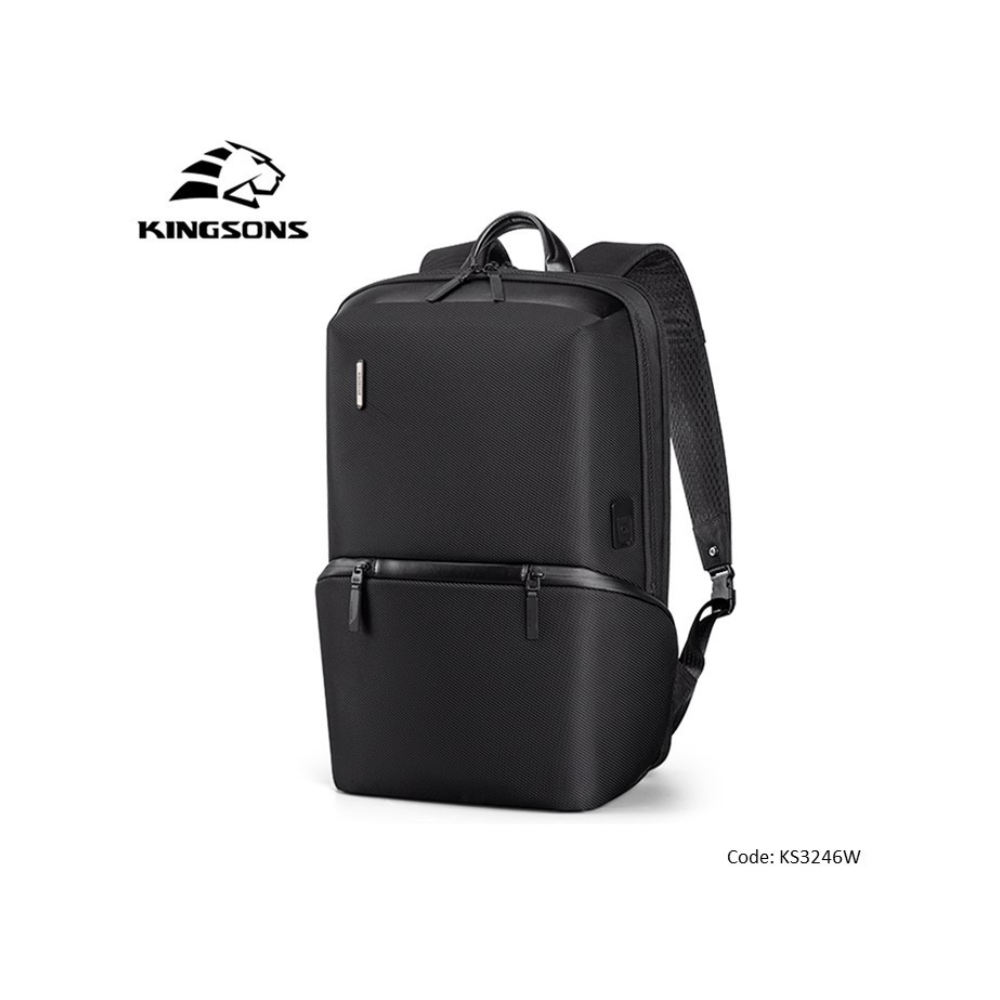Kingsons - Premium Leather - Backpack