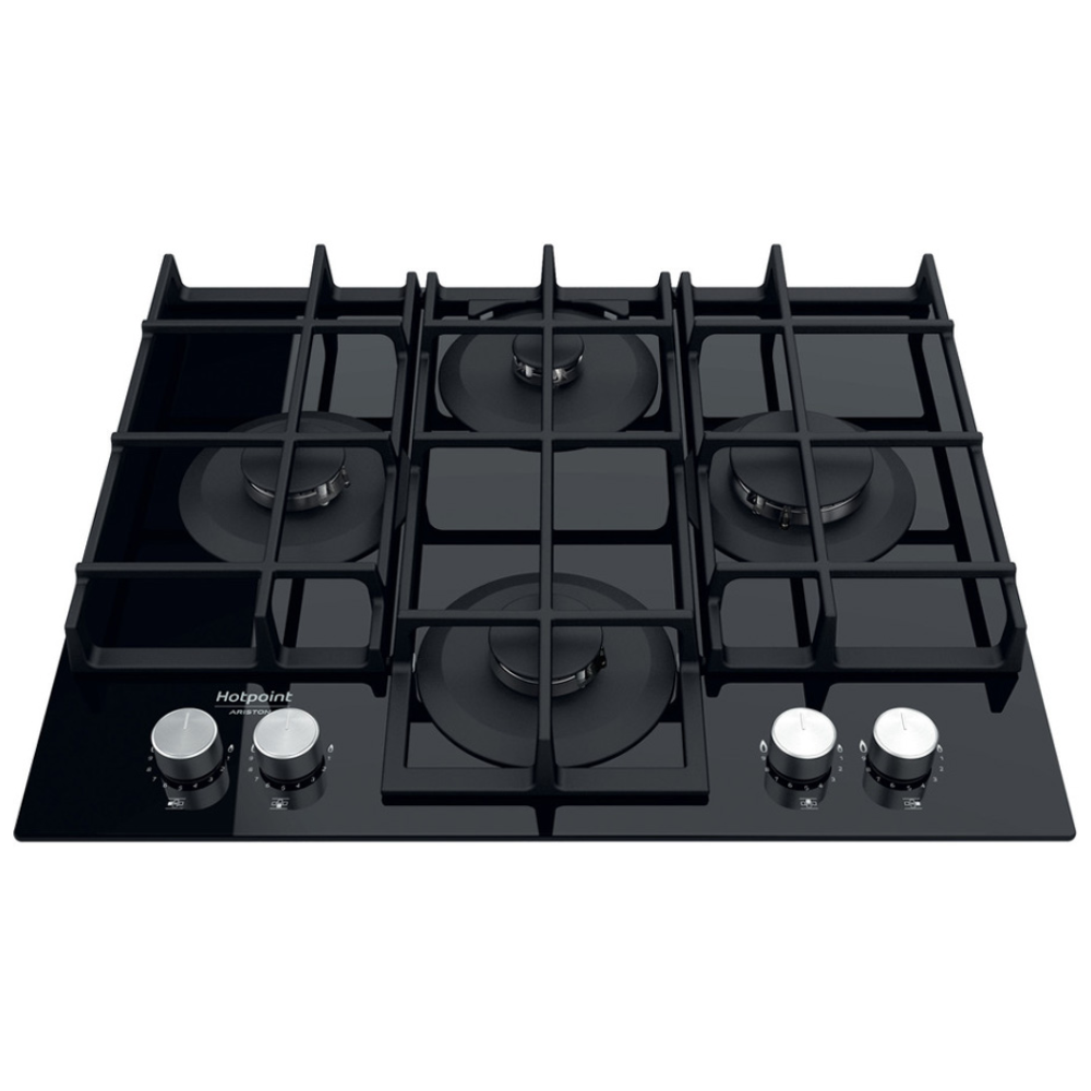 Ariston - Hobs 60cm - 4 Gas on Glass - Black