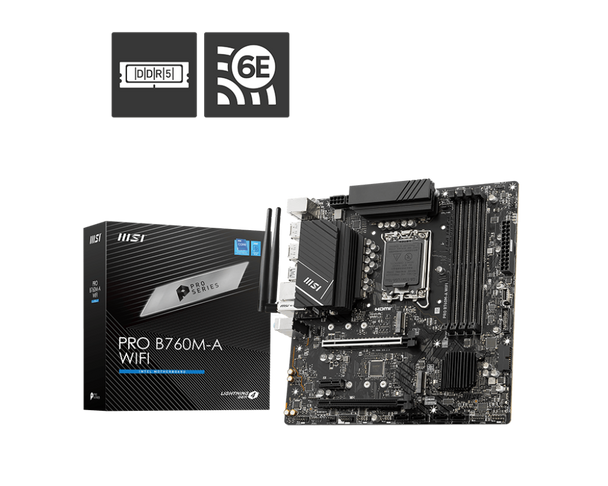 MSI Pro B760M-A Wifi DDR5 Motherboard .