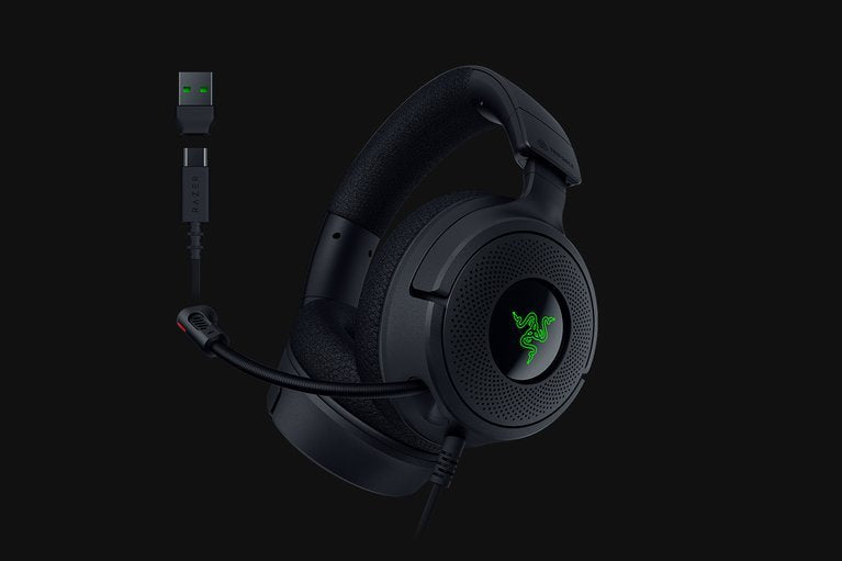 Razer Kraken V4 X, Wired PC Gaming Headset, BLACK.