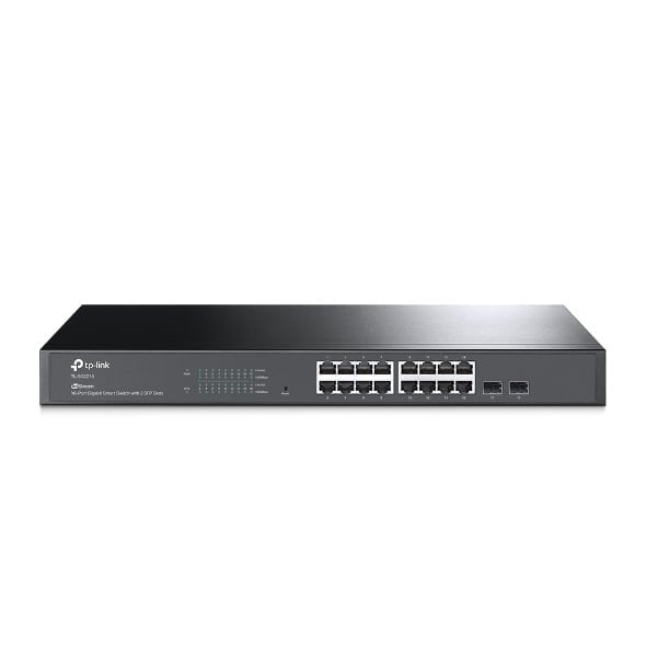 TP LINK JETSTREAM 16-PORT GIGABIT SMART SWITCH WITH 2 SFP SLOTS.
