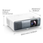 BenQ TK710STi 4K HDR Laser Movie and Gaming Short Throw Projector, 3200 lumens