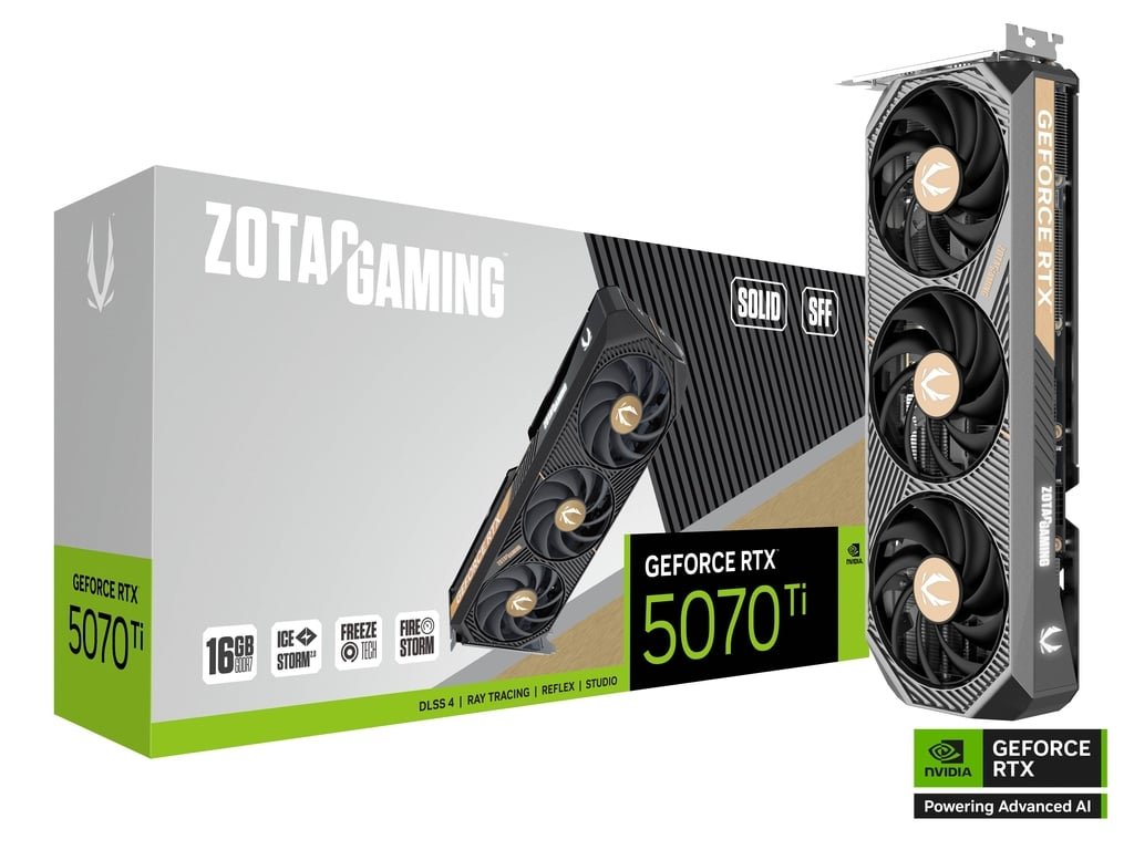 ZOTAC GAMING GeForce RTX 5070 Ti SOLID SFF 16GB 256BIT GDDR7.